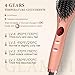 Straightening Brush 2.0, GLAMFIELDS Hair Straightener Iron Brush with Double Negative ions Anti-scald Faster Heating MCH Ceramic Technology 110-240V Travel Size Auto Shut Off Temperature Lock Functionthumb 1
