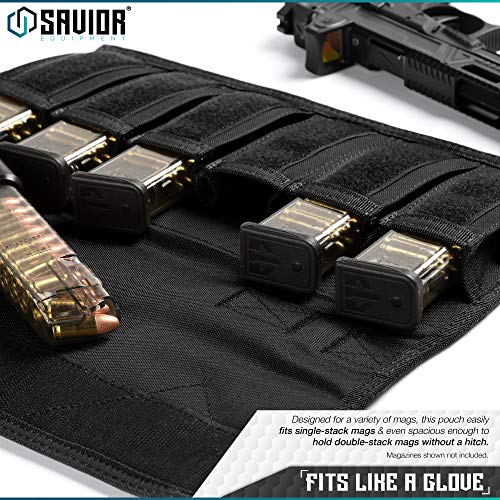 Savior Equipment Tactical Pistol Magazine Storage Pouch w/HookNLoop