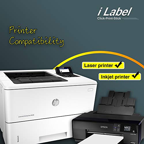 iLable 24UP 1.5" x 1.5" Square Labels for Laser & Inkjet Printers[100