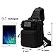 Neasyth Tactical Sling Bag Backpack Shoulder Chest Crossbody Bag Casual Outdoor Sport Travel Hiking Multipurpose Anti Theft Cross Body Bags Daypacks for Men (Black)