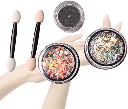 Neodot Nail Art Decorations Gems Mixed Styles Crystal Nail Stone Rhinestones Metal Shell Hollow Studs DIY 3D Nail Art Accessories