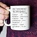 Muggies Retirement Schedule Funny Coffee Tea 11oz. Mug. Unique Cup For Birthday, Mother's & Father's Day, Pension, Christmas Gifts For Mom, Dad, Nana, Papa