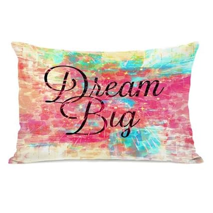 Amazon Com Latitude Run Warren Dream Big Leopard Lumbar Pillow