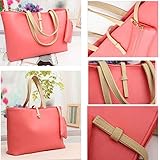 Women Lady Candy Colors PU Leather Tote Shoulder Bags Hobo Handbags Satchel Messenger Bag Purse Orange