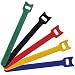 50 PCS Cable Ties Reusable Wire Organizer Management Microfiber Cloth 6-Inch, Multicolor