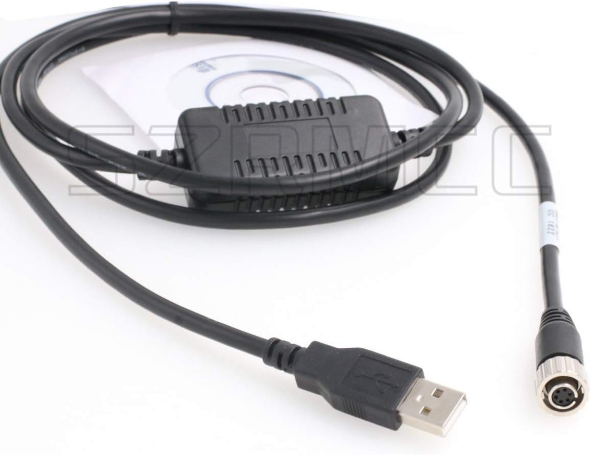 SZRMCC Hirose 6 Pin Female to USB Doc210 Data Transfer Cable for OS-602G ES-605G Sokkia SX CX107 DX Series Total Stations (USB)