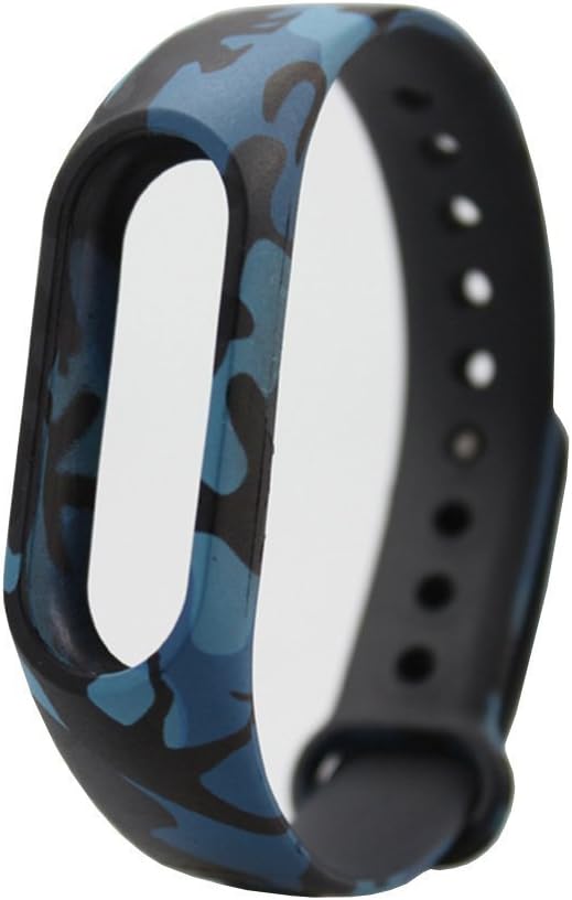 Techonto Band Strap Camouflage for Mi Band 2 (Device Not Included)-ARMYBLUE