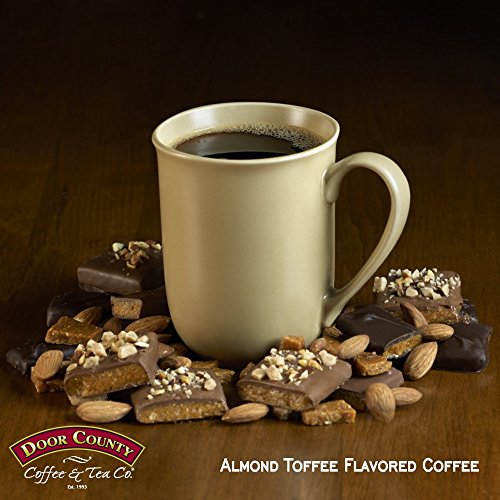 Door County Coffee, Single-Serve Cups for Keurig Brewers, Almond Toffee, 12 Count