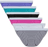Hanes Women's Cotton Sporty String Bikini Panty (Pack of 6), 6