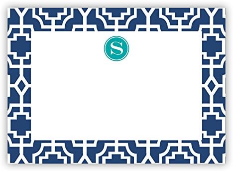 Whitney English AZFLAT06-SI-W-S "Letter S" Designer Lattice Single Initial Flat Notes