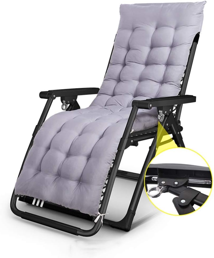 folding padded chaise lounge on Amazon Com Luxury Chaise Longue Balcony Lounge Chair Zero Gravity Chair Upgraded Lock Deck Chair 3 Colors Available Color Gray Kitchen Dining