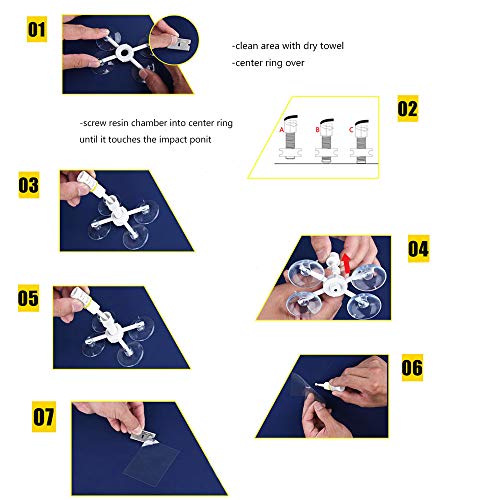 Car Windshield Repair Kit, Windshield Crack Repair Tools Set for Glass Chips, Cracks, Scratch, Bulll's-Eyes and Stars - Thumbnail 2