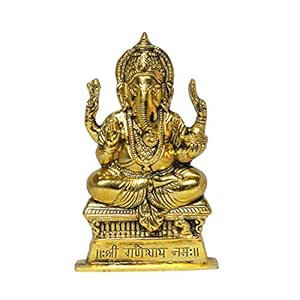 Buy Ecommall Brass Metal Ganesh Bhagwan Idol Sitting Posture Wall