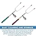 Set of 4 Campfire Forks 60″ Retracted to 18″, Extended to 60″ Roasting Sticks hotdog weenie marshmallow, Roasting Cookware for Families Scouts, Camping roasting sticks – Perfect for fire pits and camthumb 1