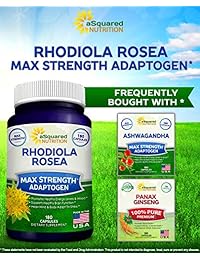 Pure Rhodiola Rosea suplemento – 180 cápsulas – Max fuerza Rhodiola Root Extract pastillas...