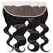 UNice Free Part Lace Frontal Closure 13x4 Body Wave Unprocessed Virgin Brazilian Human Hair Ear to Ear Frontals Natural Color No Bleached Knots (12inch)
