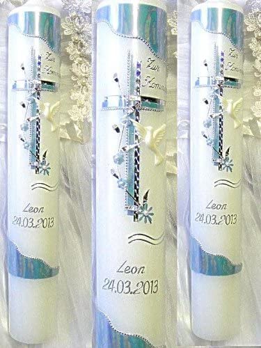 VT-34 Christening / Communion Candles for Boys or Girls 400/40 mm including Accessories for Writing on the Candle