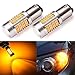 ENDPAGE 1157 2057 2357 7528 BAY15D LED Bulb 2-pack, Amber Yellow, Extremely Bright, 54-SMD with Projector Lens, 10-30V, Work as Turn Signal Blinker Lights