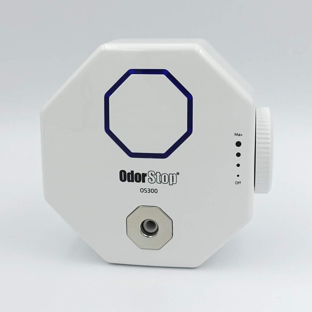OdorStop OS300 Professional Grade Mini Ozone Generator Ionizer for Deodorizing and Purifying Small Areas Such as Bathrooms, Bedrooms, Personal Workspaces, Hotel Rooms, Offices, and RV’s (300 sq ft +)