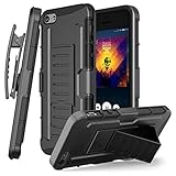 iPhone 5s Belt Case, VAKO iPhone 5 5s Shell Holster Combo case, Locking Belt Swivel Clip Kickstand Cover for iPhone 5 5s 5SE