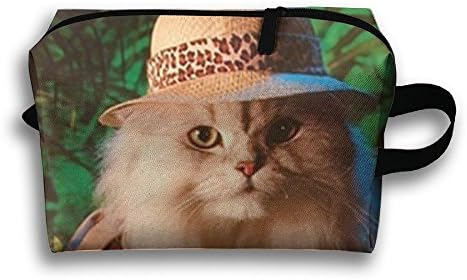 Toiletry Bag Safari Cat Cute Funny Kittens Animal Art Print Travel Cosmetics Bag Waterproof Organizer For Travel Accessories Toiletry Kit For Men And Women