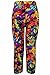 Women's Active Workout Capri Leggings Shorts Stretchy Tights(Leaves,M)