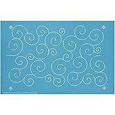 Full Line Stencil - Swirls &amp; Curls- Edge to Edge Stencil, Continuous Line Template for Free Motion Quilting, Domestic Machine Quilting, Hand Quilting, Long-Arm Quilting (45001)