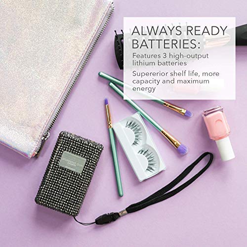 BlingSting Handheld Stun Gun for Women - Disabling Shocks at 950,000 Volts. Self-Defense Power to Protect in Bedazzled Mink Black. Mini-Clutch, Portable, Pocket-Sized Safety Concealable in Backpacks.