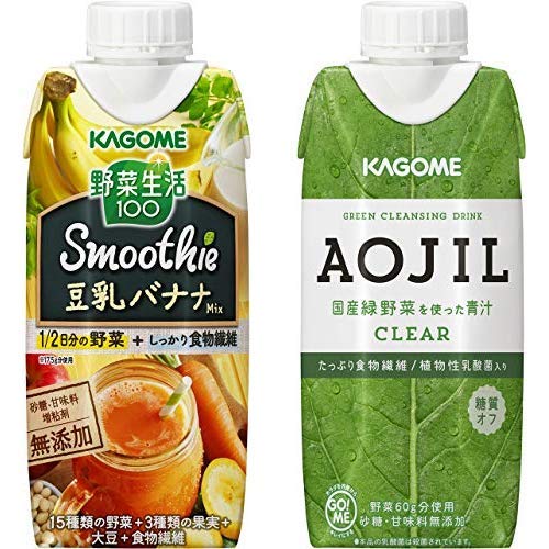 Mua セット買い カゴメ 野菜生活100 Smoothie スムージー Wベリー ヨーグルトミックス 330ml 12本 豆乳バナナミックス 330ml 12本 Tren Amazon Nhật Chinh Hang 21 Fado
