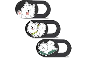 DR. PANDACAT Hug Me Dog 3-Pack Laptop Camera Cover Slide - Cute Webcam Cover for MacBook Pro/Air, Dell, iPad, iPhone, iMac, Echo Show - Laptop Webcam Cover, Computer Camera Blocker, iPad Accessories