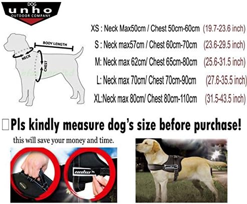 unho Dog Body Harness Padded Extra Big Large Medium Small Heavy Duty Vary from All Kinds of Size
