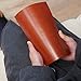 PU Leather Notebook,izBuy Lined Memo Retro Journal Vintage Diary Paint Edge Ribbon Marker for Men/Women Daily Use Gift,About A5 Size,240 Lined Beige Pages,Yellowbrown(208-25)