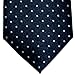 Retreez Pin Dots Woven Microfiber Skinny Tie - Navy Blue with Light Blue Pin Dots
