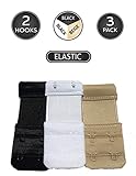 Women's Bra Extender Elastic 2-hook Stretch Extension Lengthens Back Strap Band