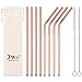 JOYECO Stainless Steel Straws Metal Reusable for 20oz Tumblers Rumblers Drinking Beverage Set of 24, Rose Gold
