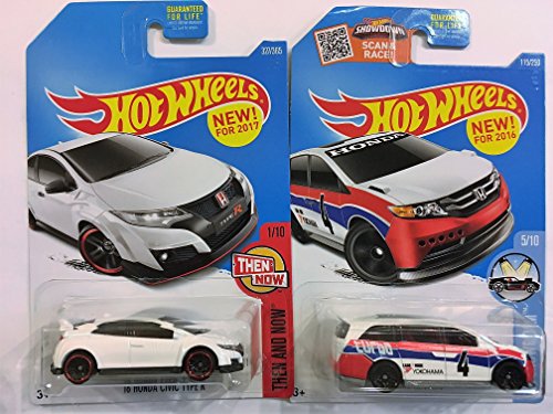 2017 Then And Now '16 Honda Civic Type R 327/365, White & Bonus : 2016 HW Showroom Honda Odyssey 115/250, White