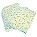 MyKazoe Waterproof Bassinet Play Yard Pad & Lap Pads - Set of 3 (Zoo Lover)