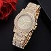 Huntmic Quartz Watch with Gold Plated Stainless Steel Strap, Rose Model: 1)