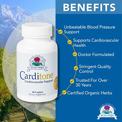 Ayush Herbs Carditone, Unbeatable Blood Pressure and Cardiovascular Support Herbal Supplement