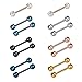 vcmart 14pcs 14G 12mm Tongue Rings Nipple Straight Barbells Surgical Steel Body Piercing Jewelry