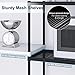 Rackaphile 3+2 Tier Bookshelf Adjustable Shelving Metal Storage Display Shelf Bookcase Utility Kitchen Storage Rack Organizer for Under Staircase, Bathroom, Pantry, Black and White