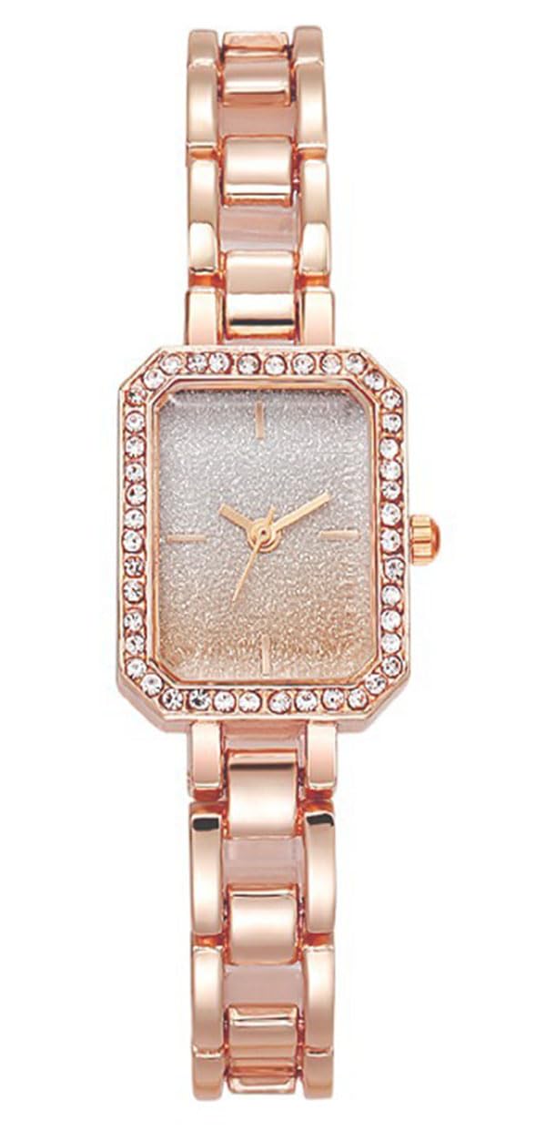 SENRUD Women Watch Fashion Rectangular Crystal