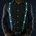 Glowseen Light up Glowing Clip on Adjustable Suspenders for Party Costume