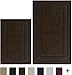 Chardin Home - 100% Cotton two Piece Classicc Bath Rug Set, (21''x34'' & 17''x24'') with anti-skid spray latex back, Chocolate