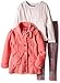 Nannette Girls 3-piece Jacket Set with Long Sleeve Tee and Legging