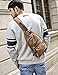 mygreen Mens Canvas Chest Pack Cross body Outdoor Travel Bag Rucksack Sling Backpack(Khaki)
