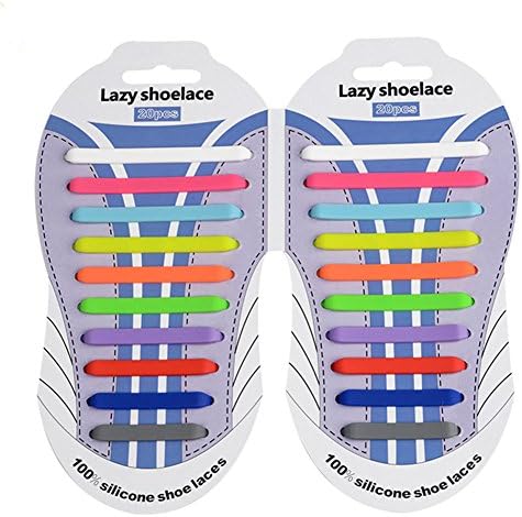 GUBANG No Tie Shoelaces for Kids&amp;Adults,Sports Fan Shoelaces,Waterproof Elastic Silicone Running Shoe Laces with Multicolor for Sneaker Boots Board Shoes and Casual Shoes(color)