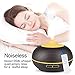 Depnee Essential Oil diffuser, 550ml Humidifier with Remote Control, Timer, Waterless Auto Shut-off and 7 LED Light Colors for Home Bedroom Office Yoga Spa – Dark Wood Grain