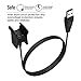 2Pcs Fitbit Alta HR Charger with Reset Button ( 55cm, 100cm), EveShine Replacement USB Charger Charging Cable Cradle Dock Adapter for Fitbit Alta HR Heart Rate Fitness Wristband