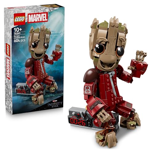 | Groot im Ravager-Outfit - Superhelden Spielzeug mit baubarer Figur für Rollenspiele - Kinder Konstruktionsspielzeug - Kreatives Geschenk für Jungen ab 10 Jahren, Mädchen und Filmfans - 76341